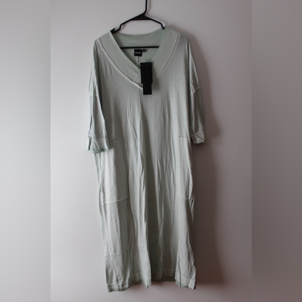 Mono B Soft White V-Neck Top